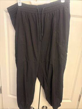 Old Navy Black Track Jogger Pants with Drawstring